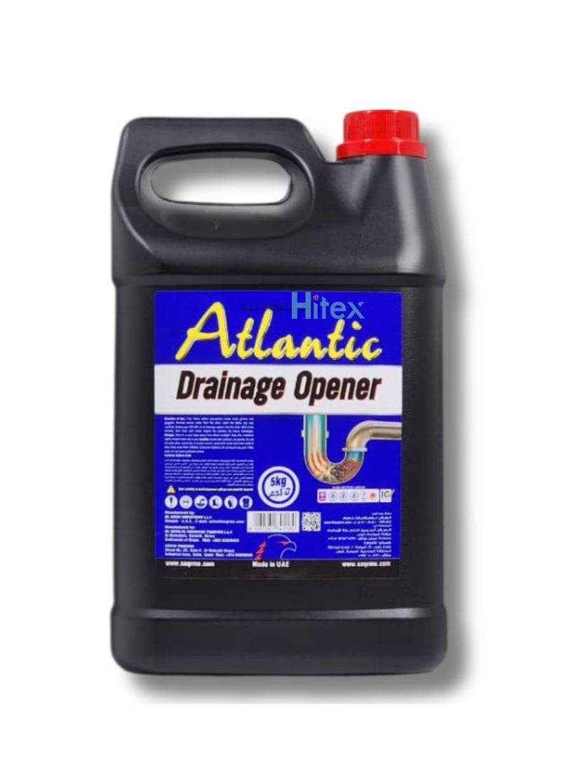 Hitex Drainage Opener 5kg | Powerful Drain Cleaner for Kitchen, Bathroom & Floor Drains | Dissolves Grease, Hair, Oil, and Soap Scum | High-Density Formula for Fast Action - Image 1